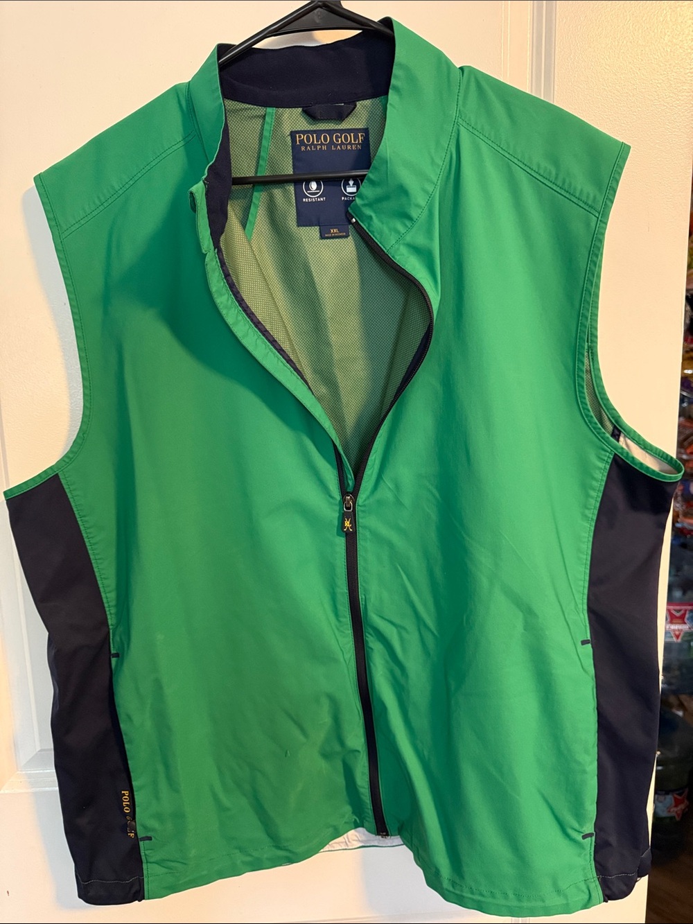 Ralph Lauren Green and Navy Sleeveless Golf Vest